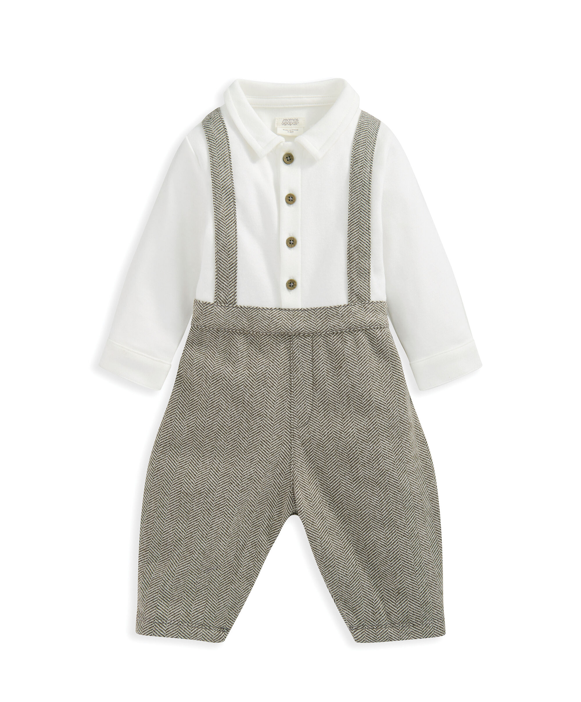 Herringbone Mock Romper image number 2