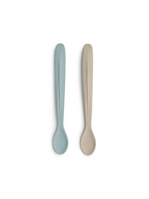 Citron Silicone Feeding Spoons Set of 2 Long - Vehicles