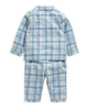 Blue Gingham Check Woven Pyjamas image number 2