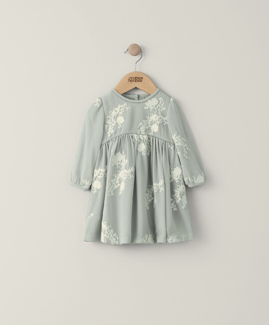Long Sleeve Embroidered Dress image number 1