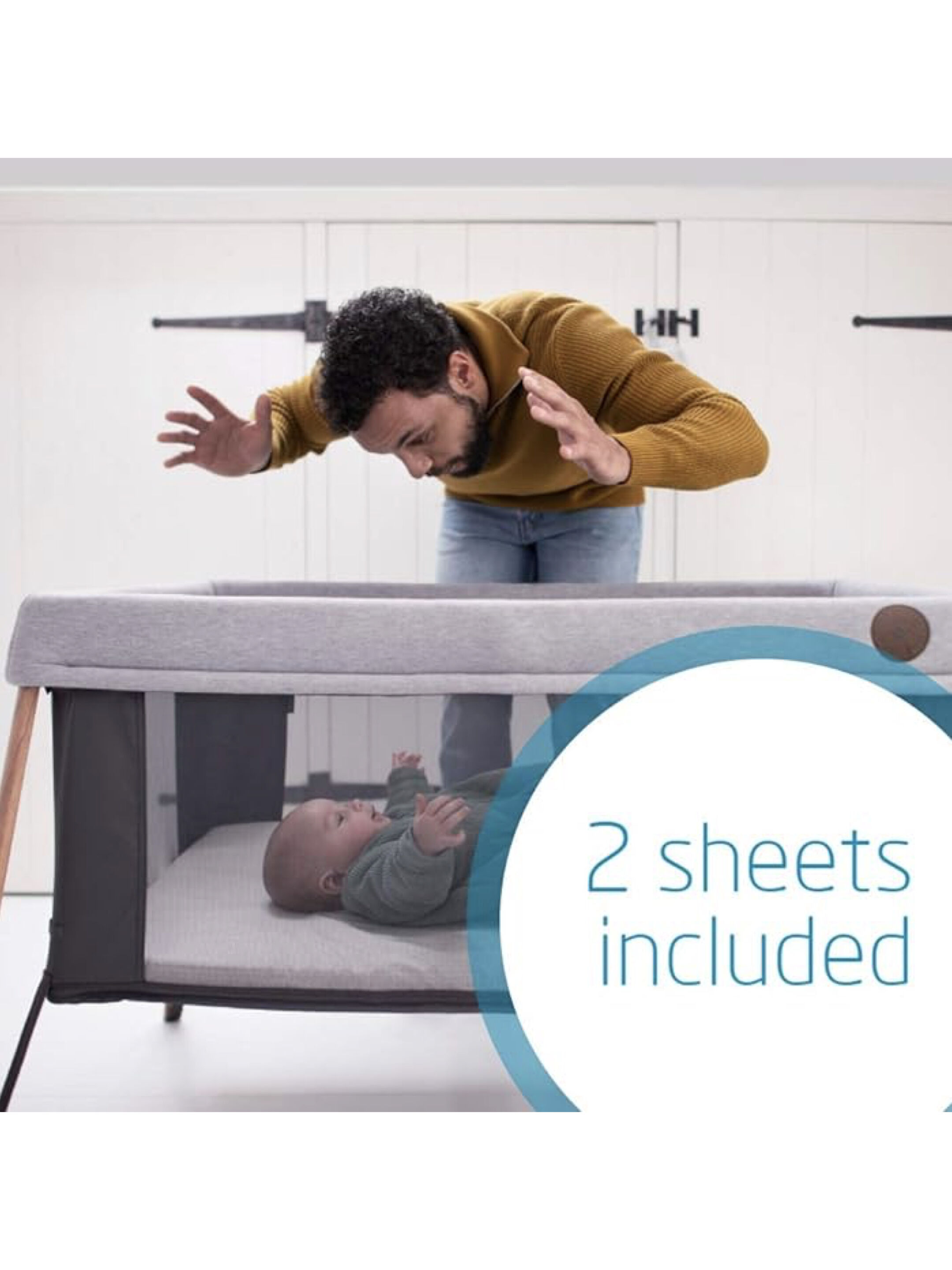 Maxi-Cosi Iris Travel Cot Bed Sheets - Pack of 2 image number 5