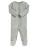 Organic Green Ribbed Sleepsuit image number 1