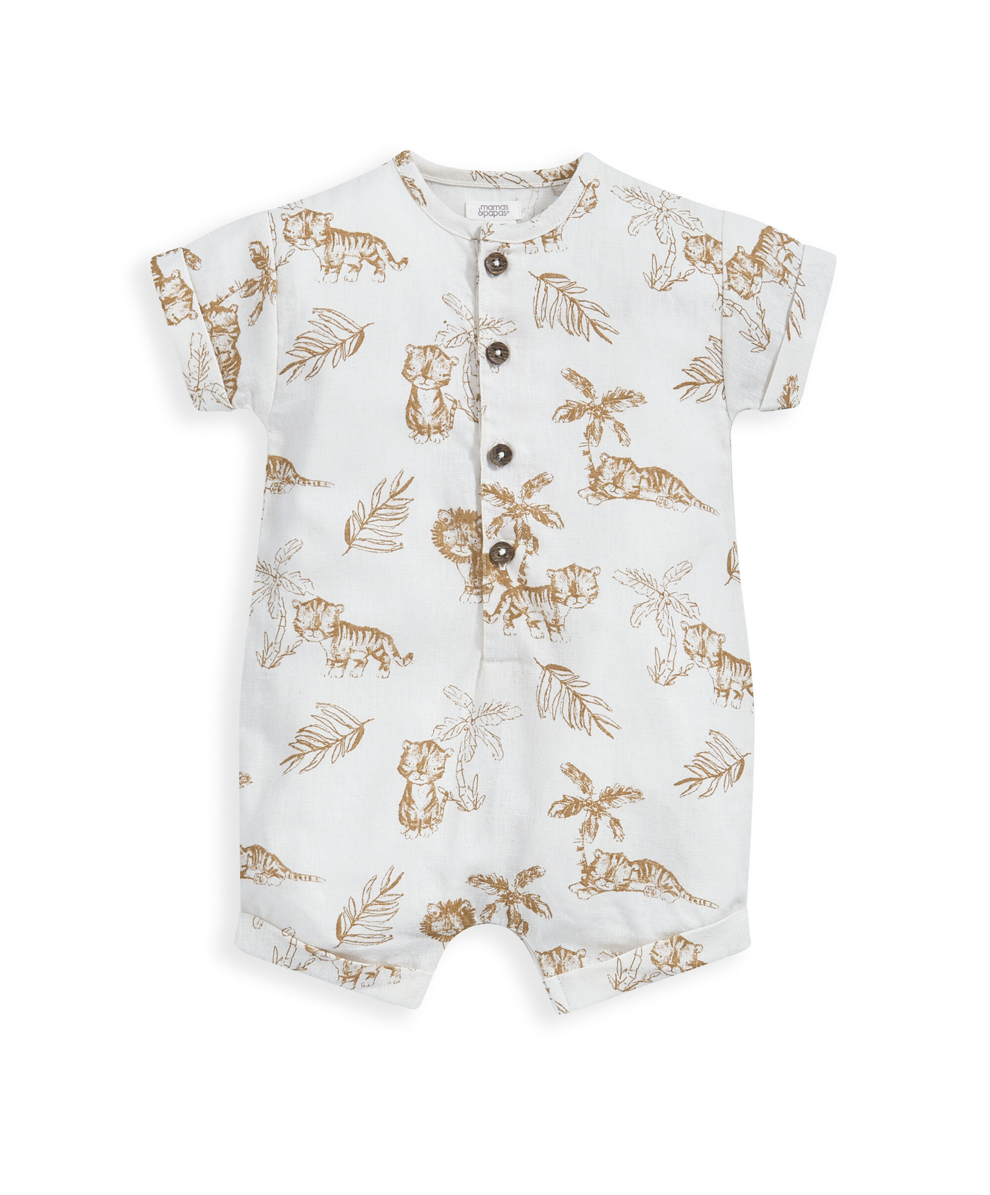 Jungle Linen Romper image number 2