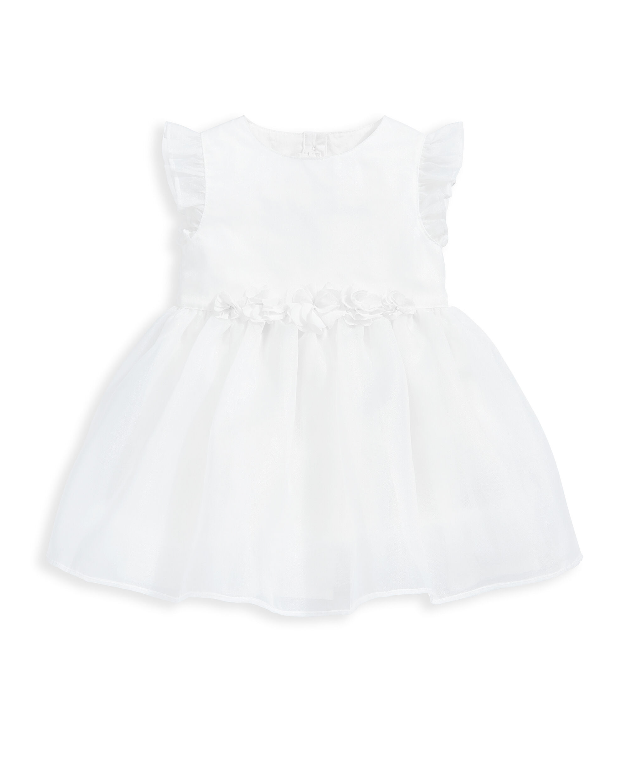 White Organza Flower Dress image number 2