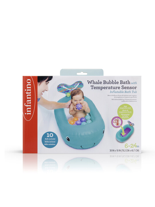 Infantino Whale Inflatable Bath Tub with Temperature Sensor image number 5