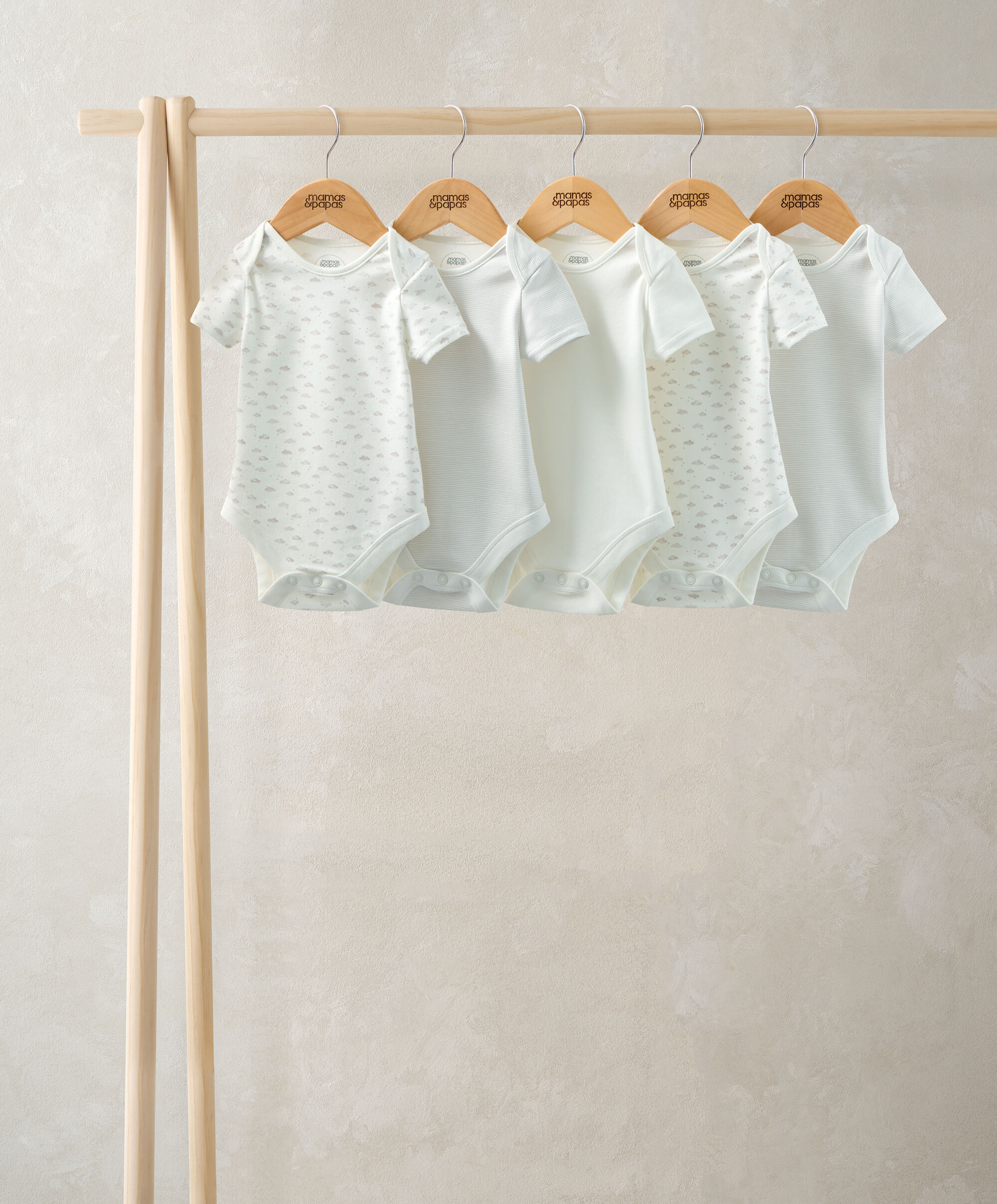 Cloud Short Sleeve Bodysuits (Pack of 5)  image number 1