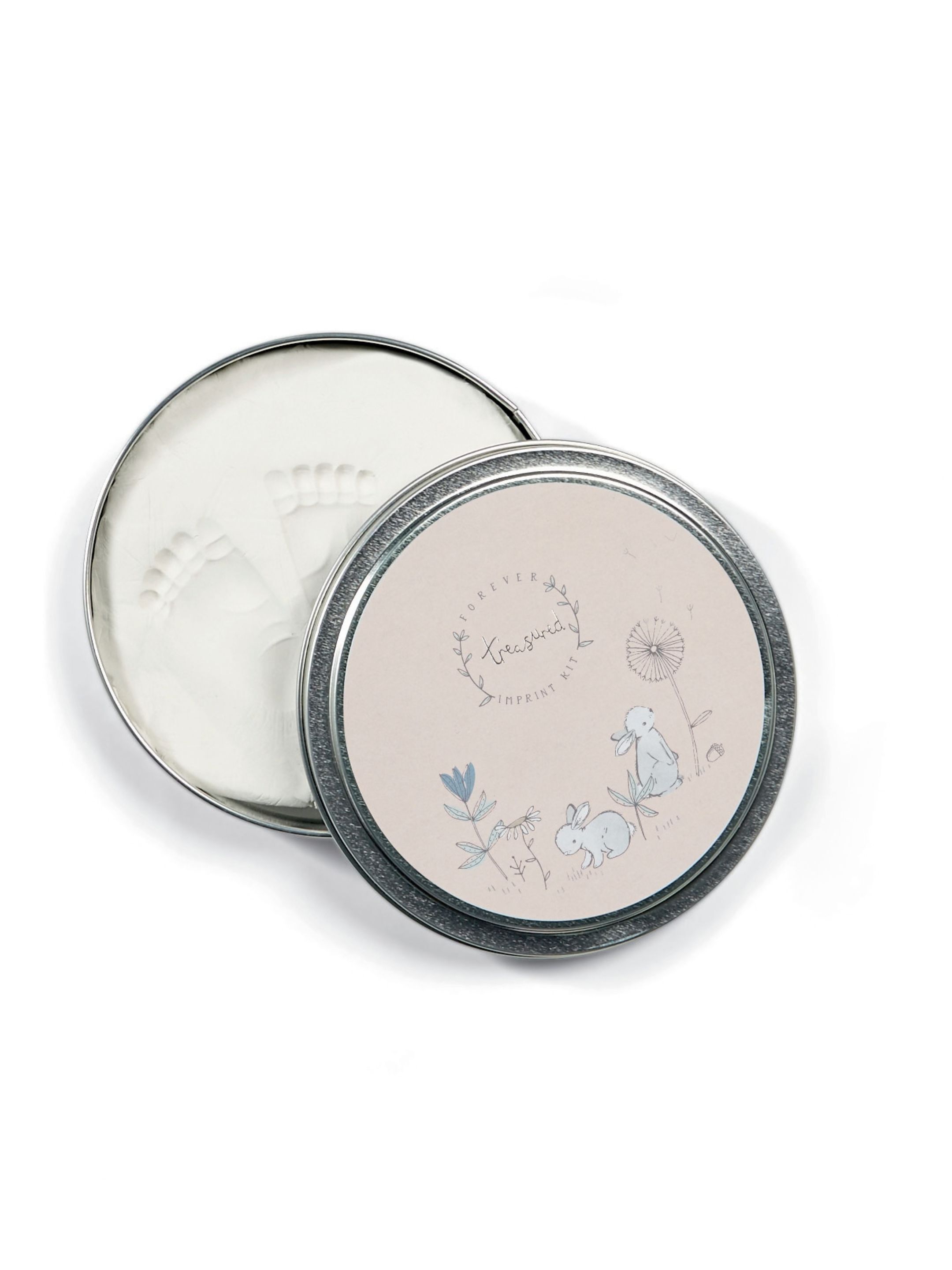Keepsake Gift Set - Wildflower Knitted Blanket with Pink Bunny Soft Toy & Pink Imprint Tin image number 9