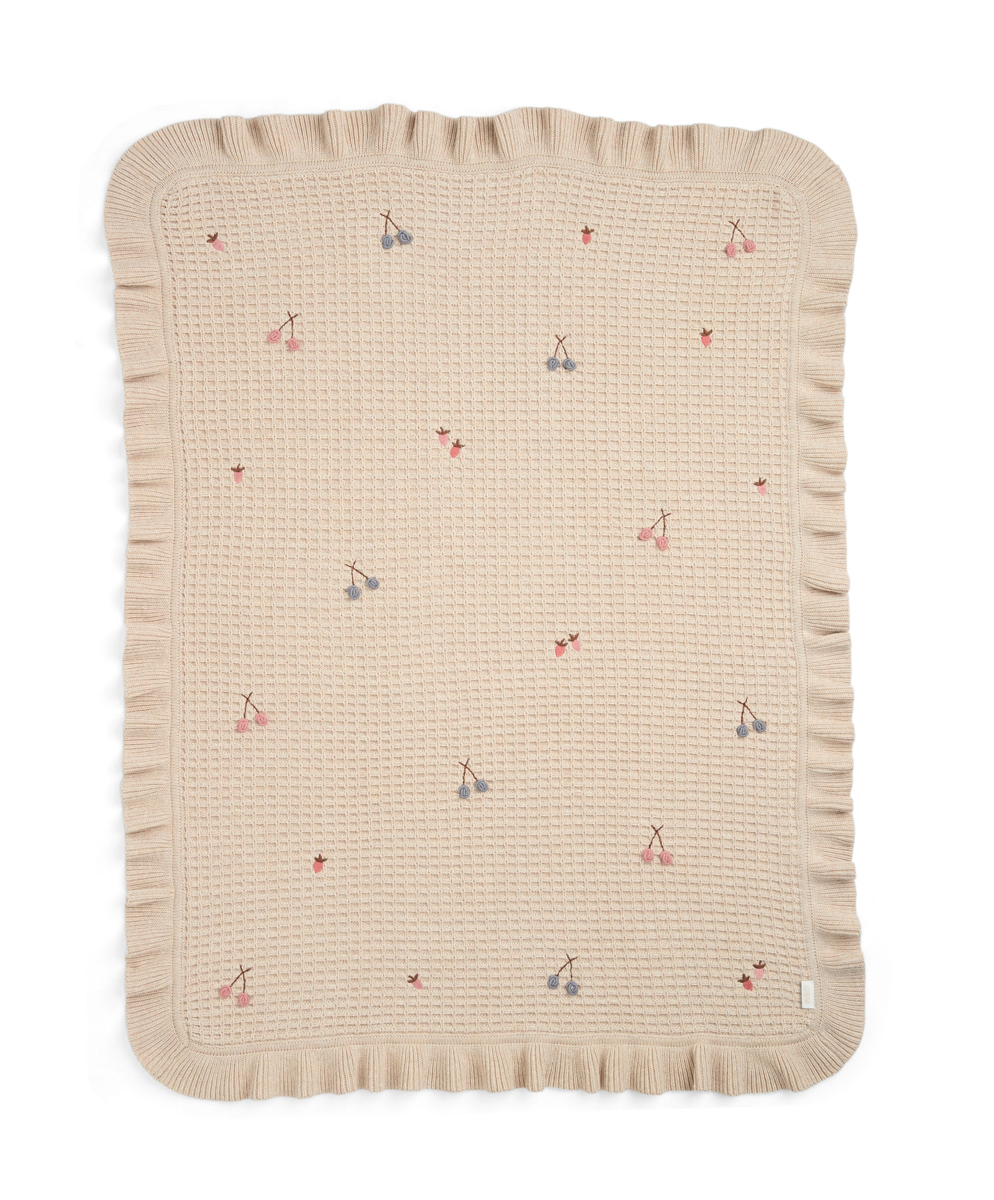 Knitted Blanket - Berry Frill image number 5