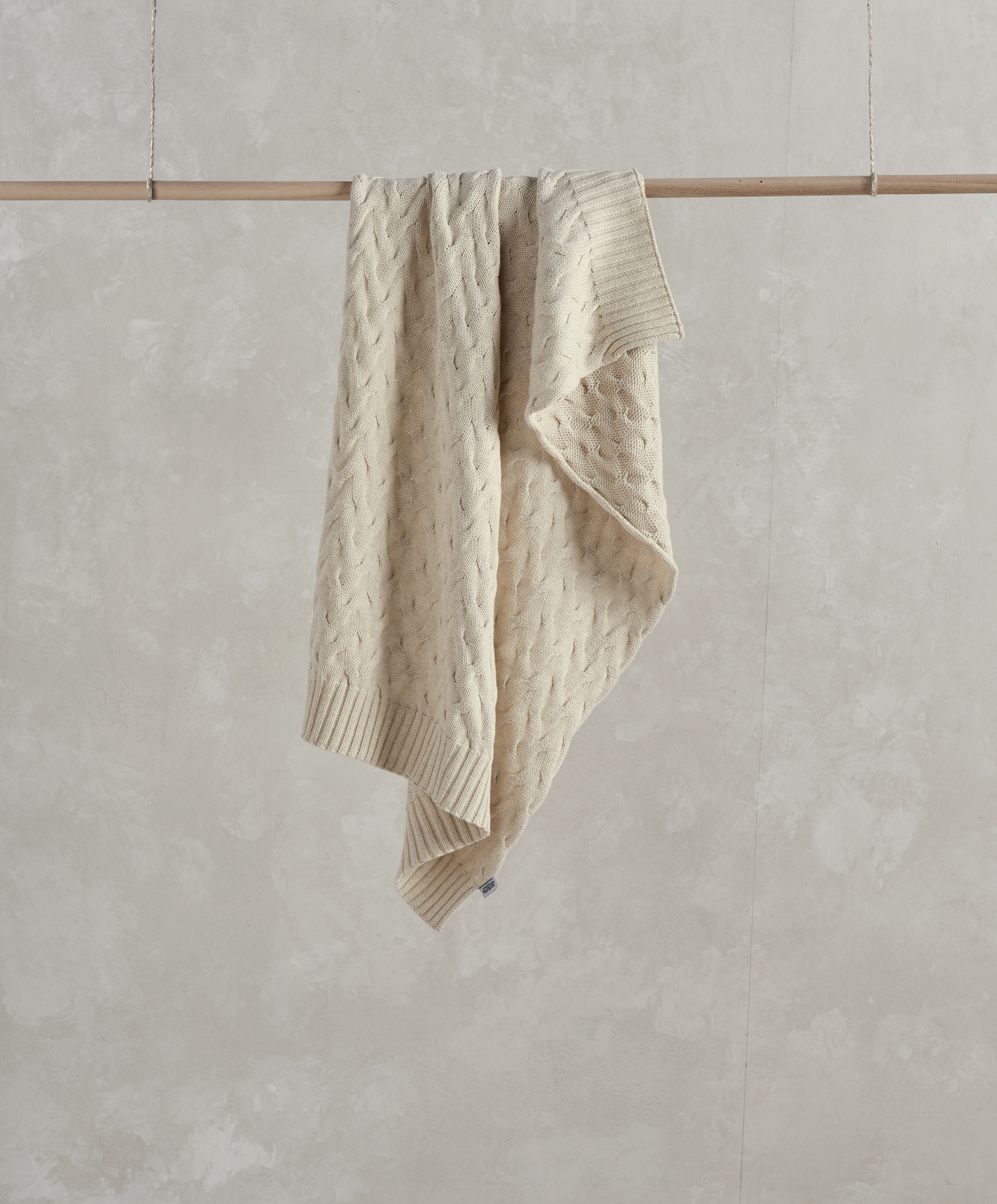 Cable Knitted Blanket - Welcome to the World Duckling image number 1