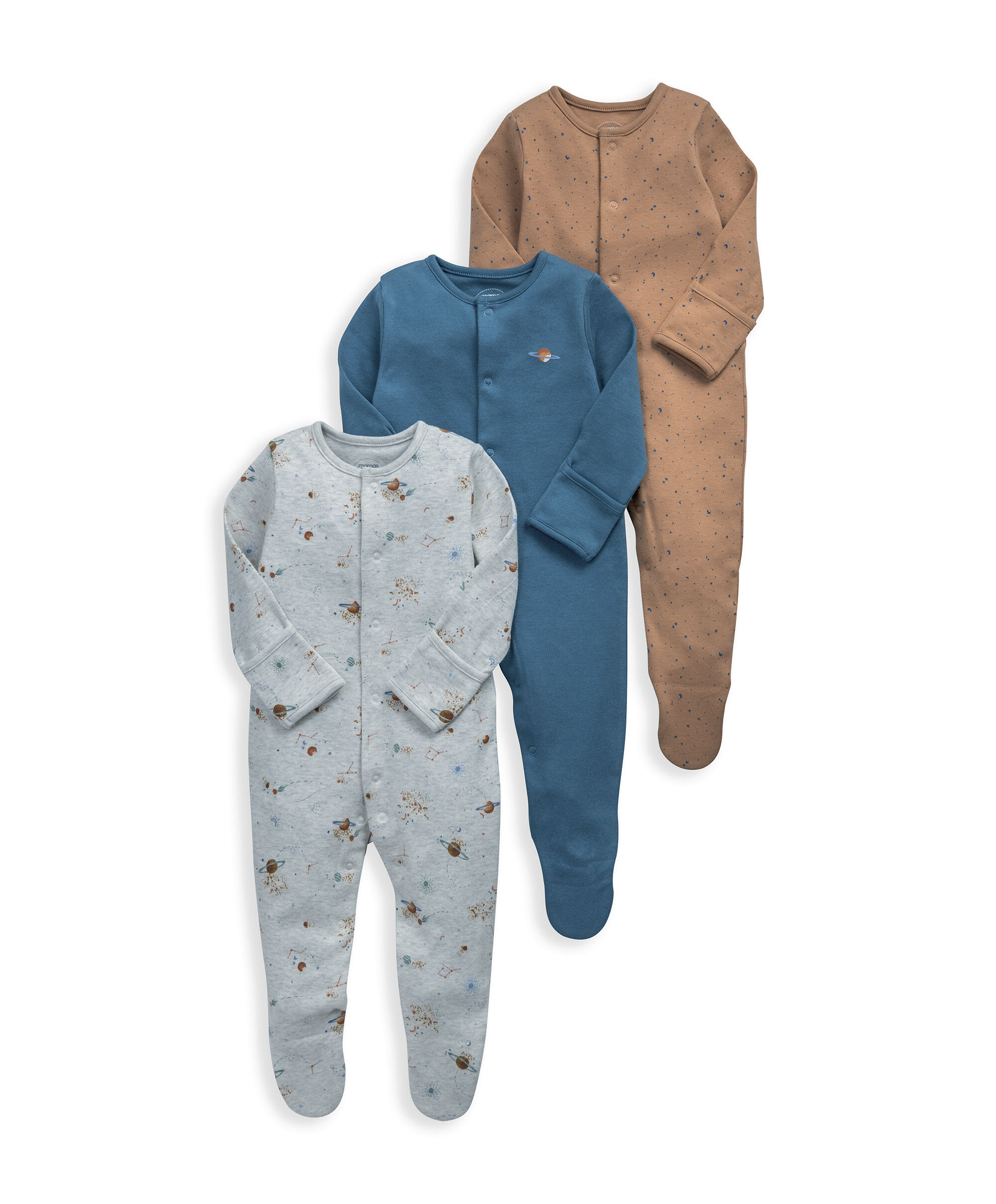 Planet Sleepsuits (Pack of 3) image number 2