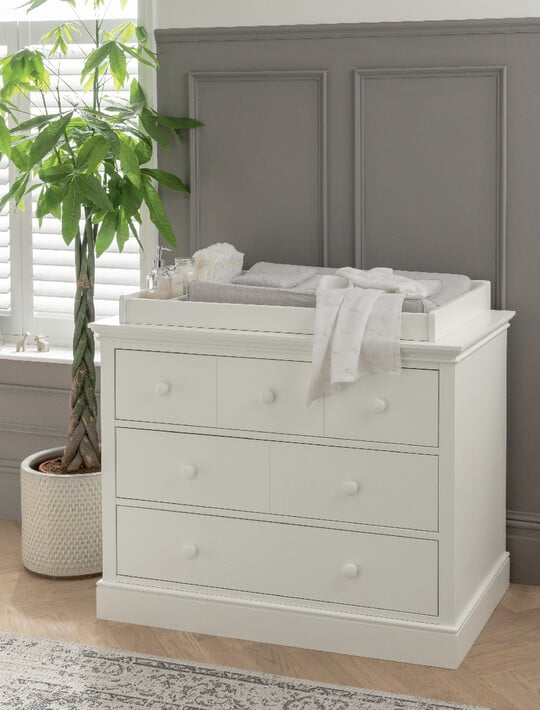 Buy Oxford Wooden Drawer Dresser Baby Changing Unit White