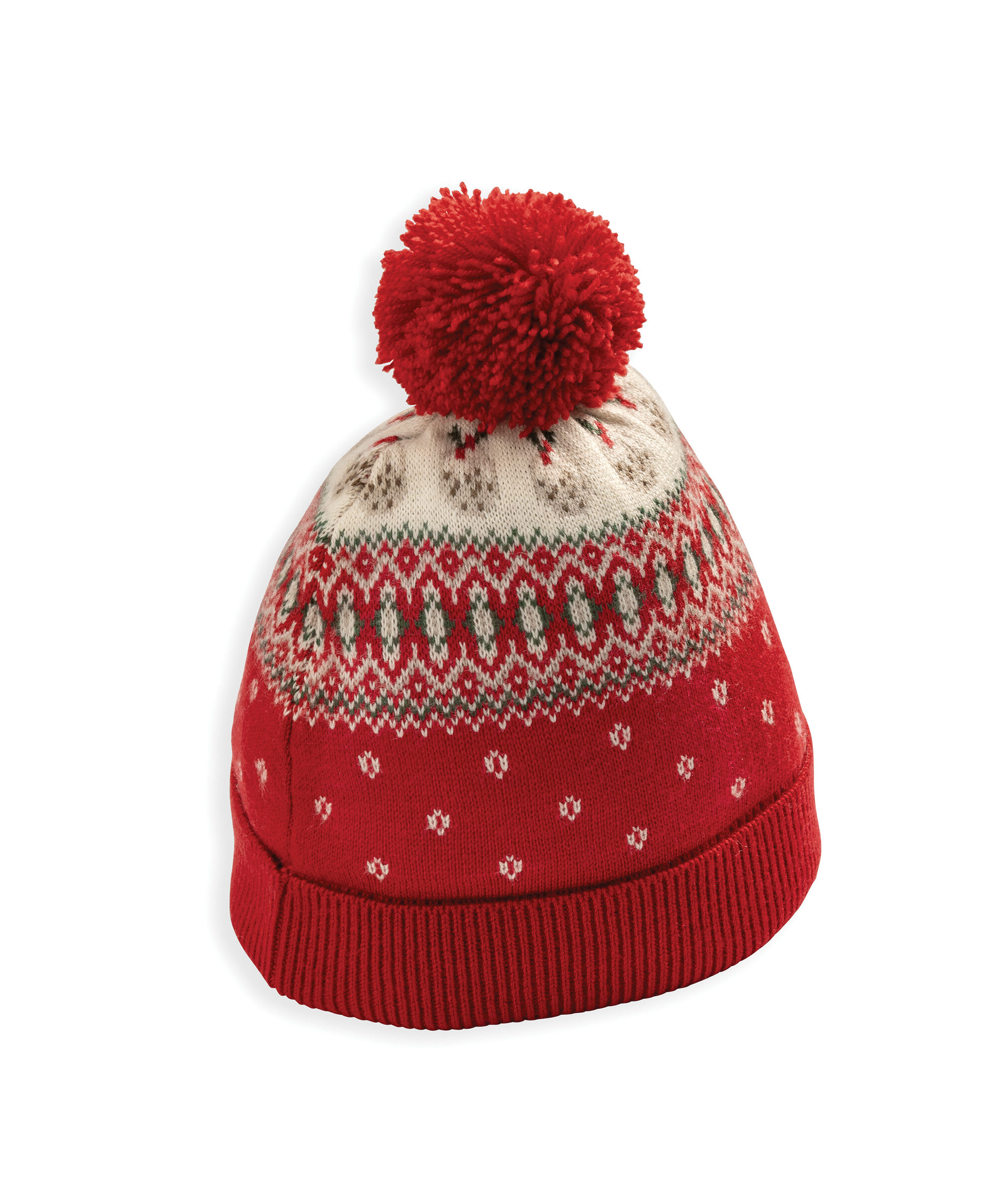 Fairisle Knitted Christmas Hat image number 1