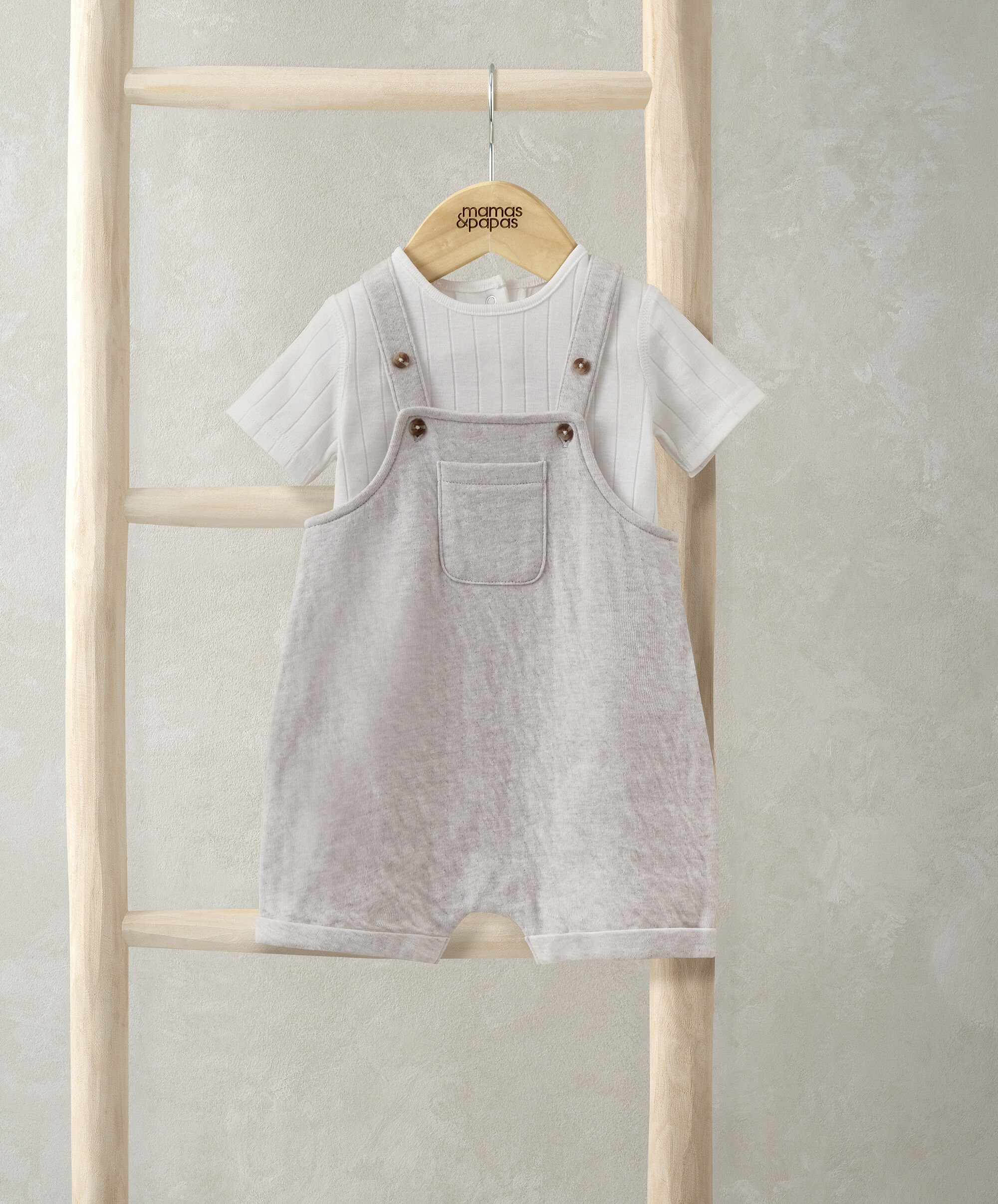 Shortie Dungarees & Bodysuit image number 1