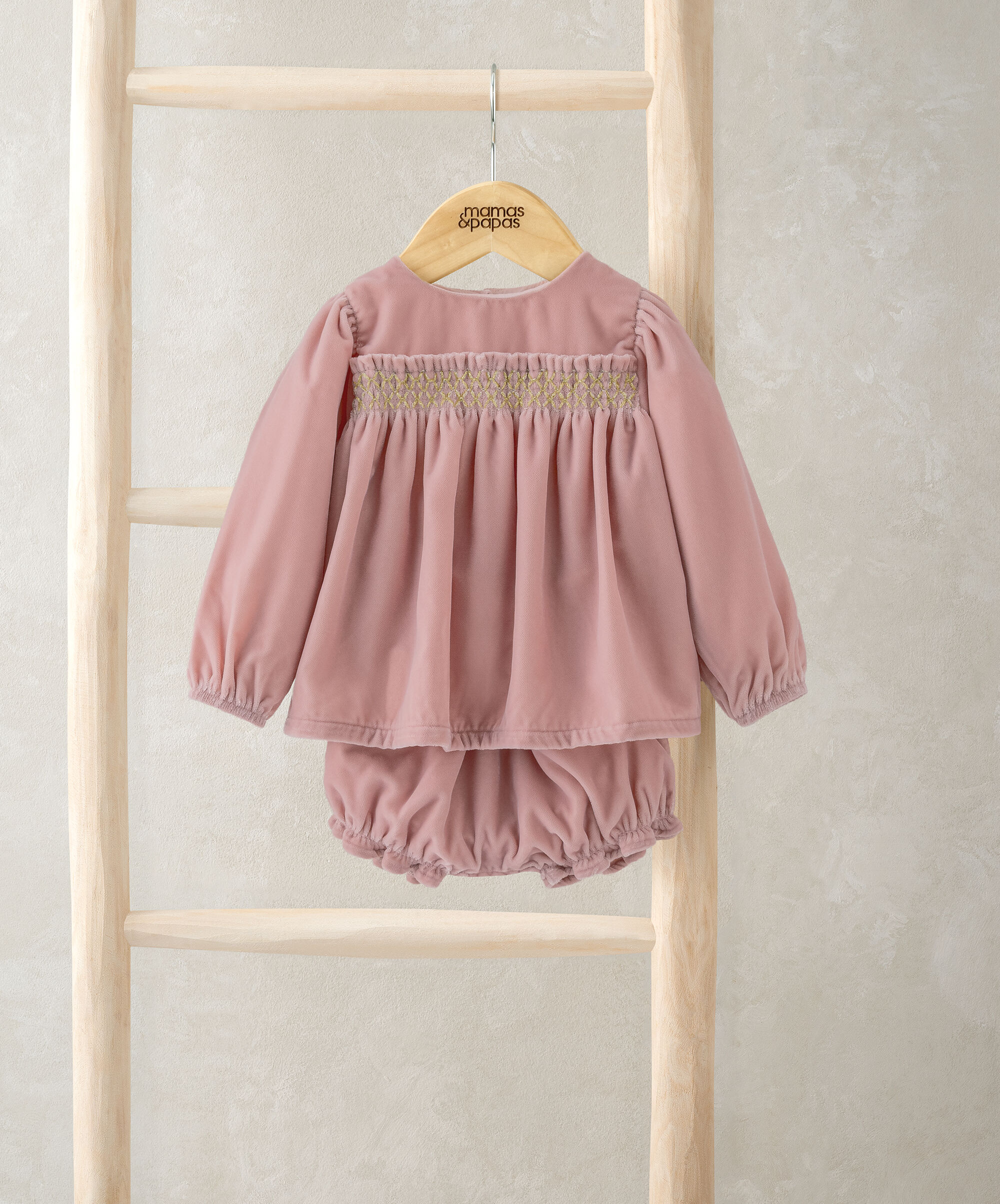 Smock Velvet Dress & Bloomers