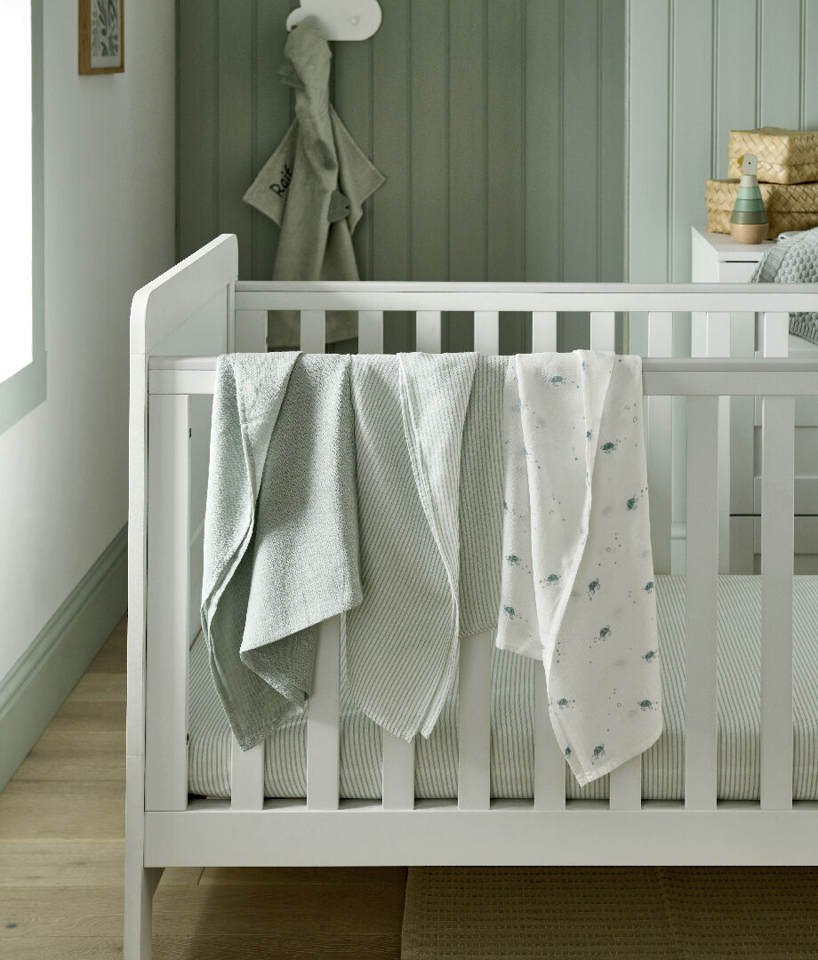 Buy Large Turtle Muslin Cloths 3 Pack Swaddle Wraps Mamas & Papas