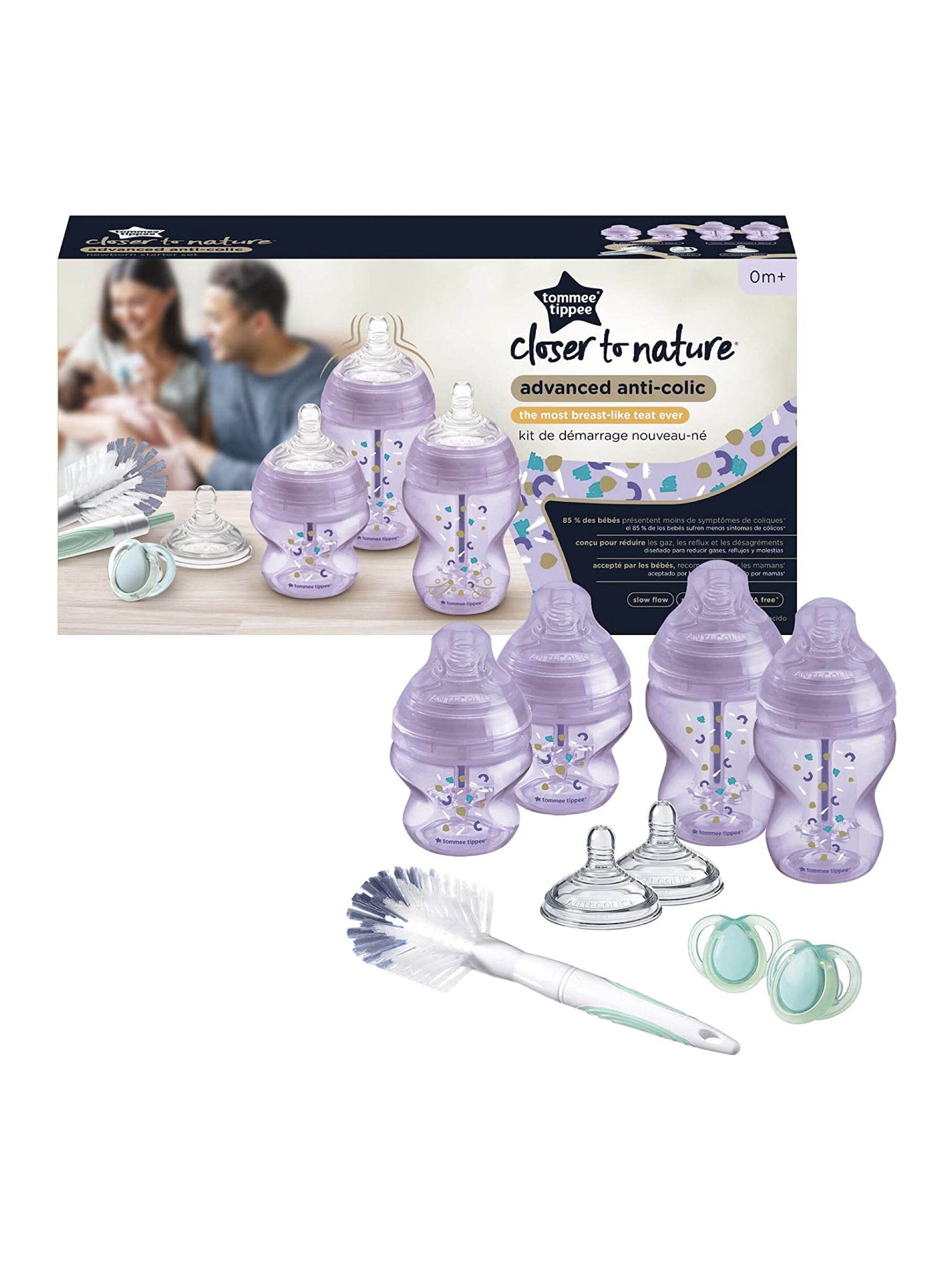 Tommee Tippee Advanced Anti-Colic Starter Bottle Kit - Purple