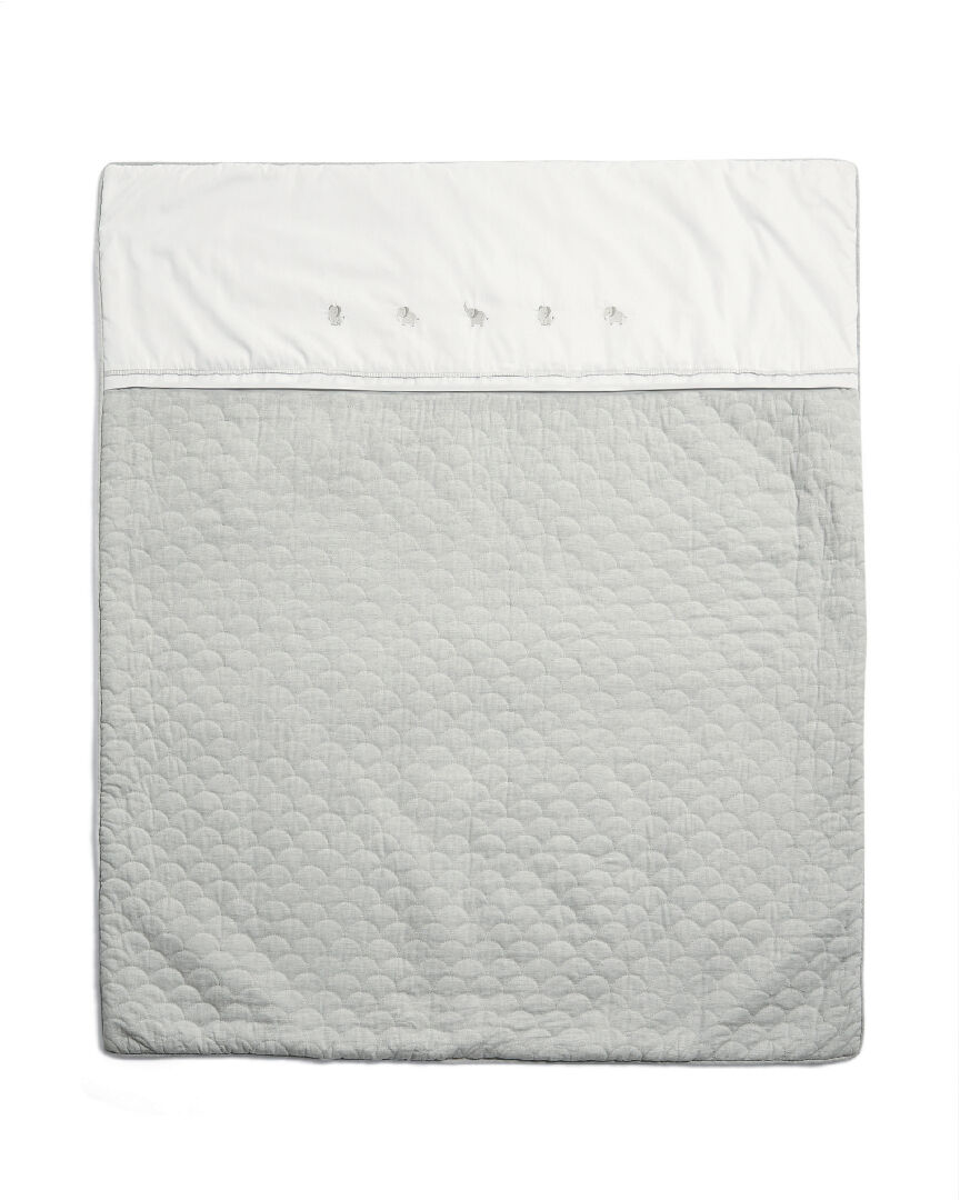 Welcome To The World Quilt - Elephant Grey image number 1