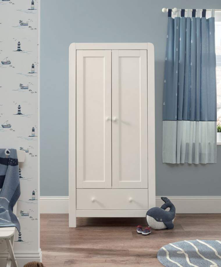 Dover 2 Door Nursery Wardrobe - White image number 3