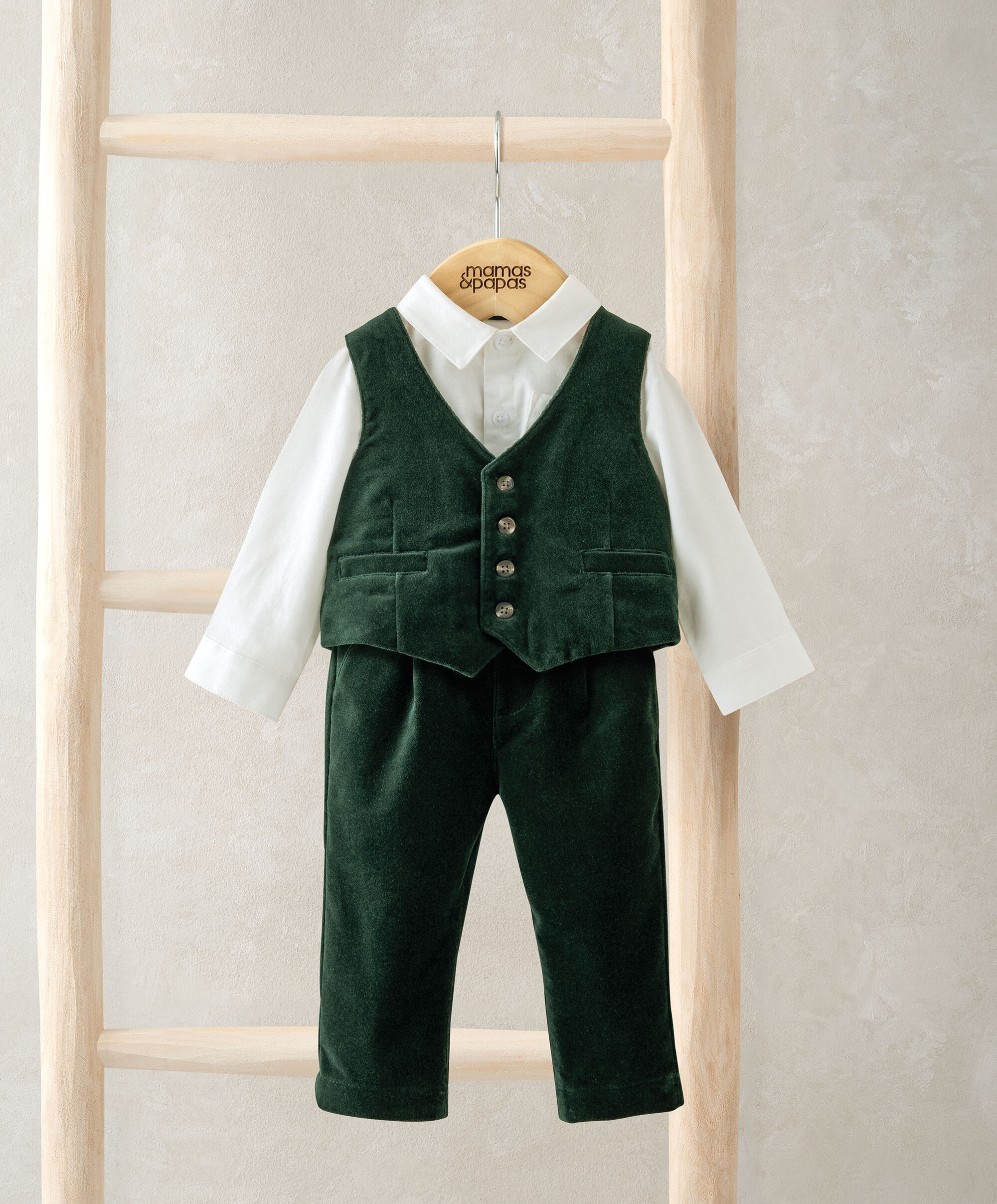 Green Velour 3 Piece Suit