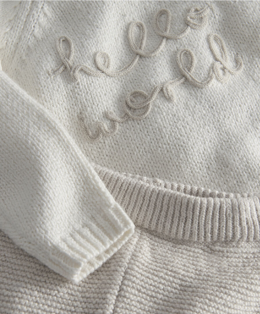 2pc Hello World Knit Set image number 6
