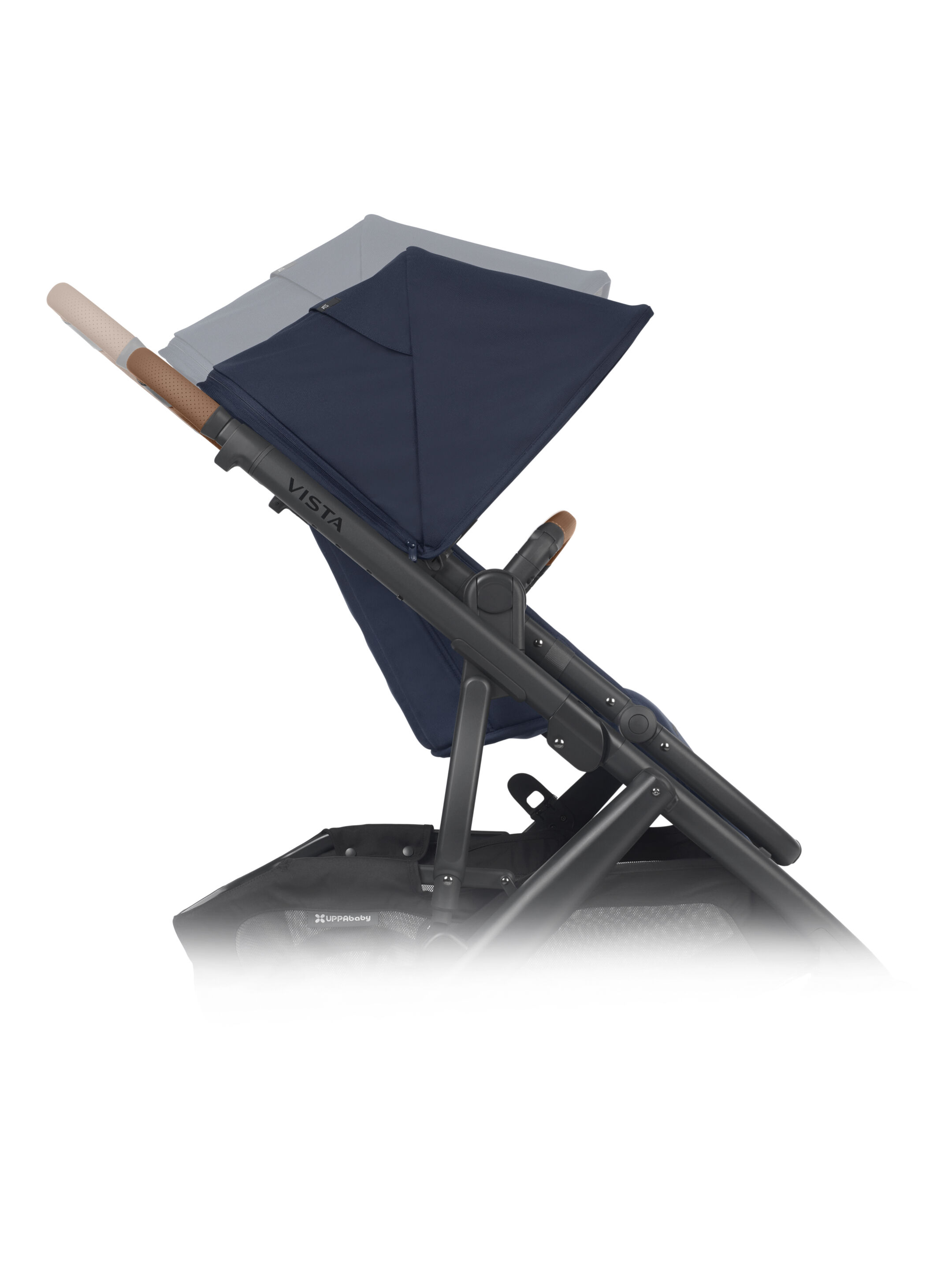 Uppababy - Vista V2 Stroller- Noa (Navy/carbon/saddle leather) image number 3