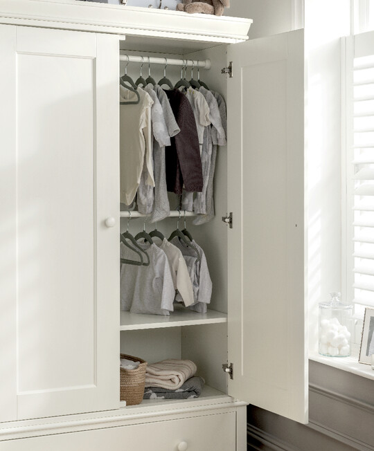 Oxford Wardrobe with Storage Drawer - Pure White image number 7