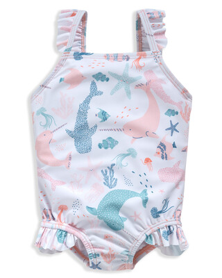 Narwhal Print Swimsuit