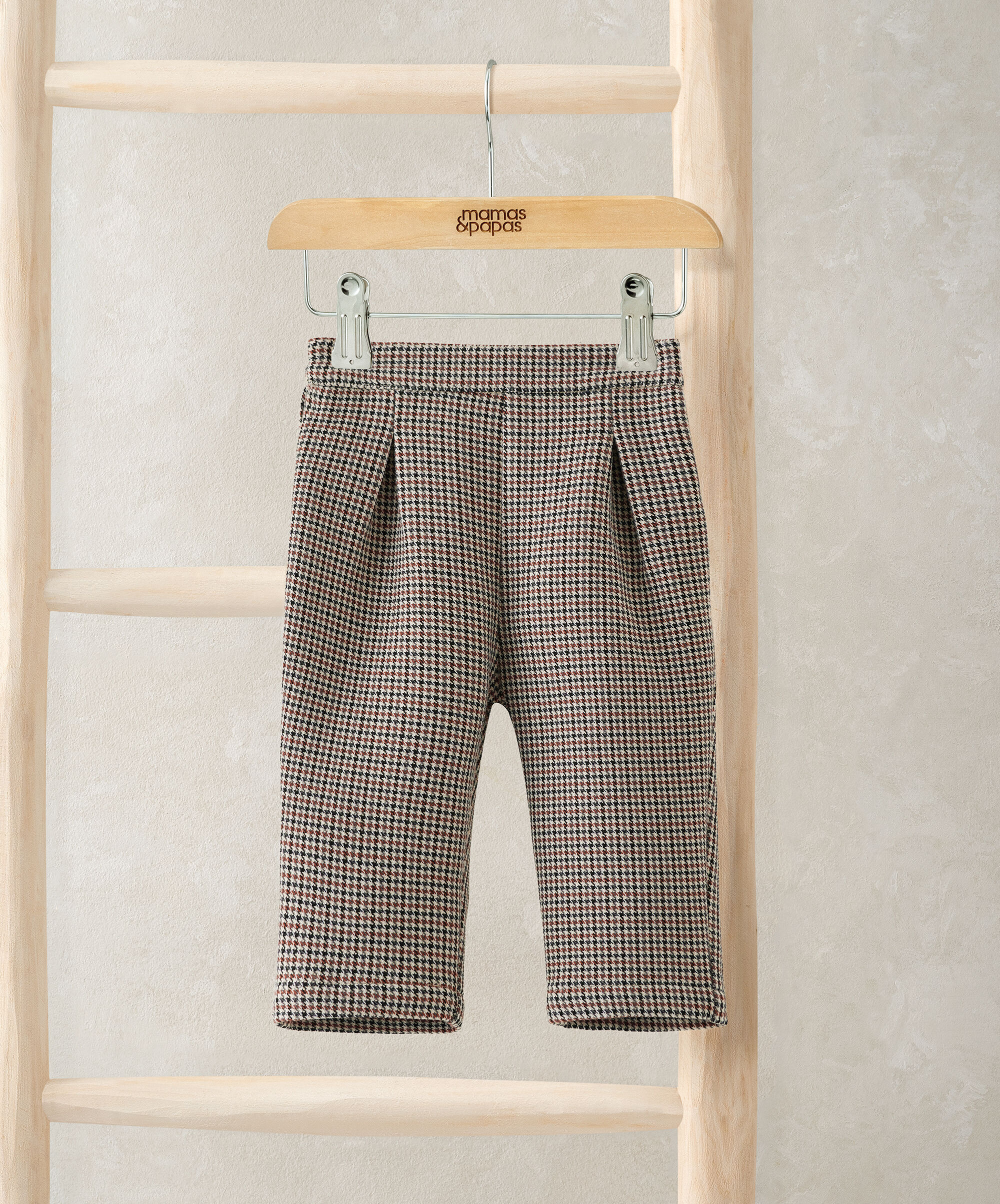 Grey Smart Check Trousers image number 1