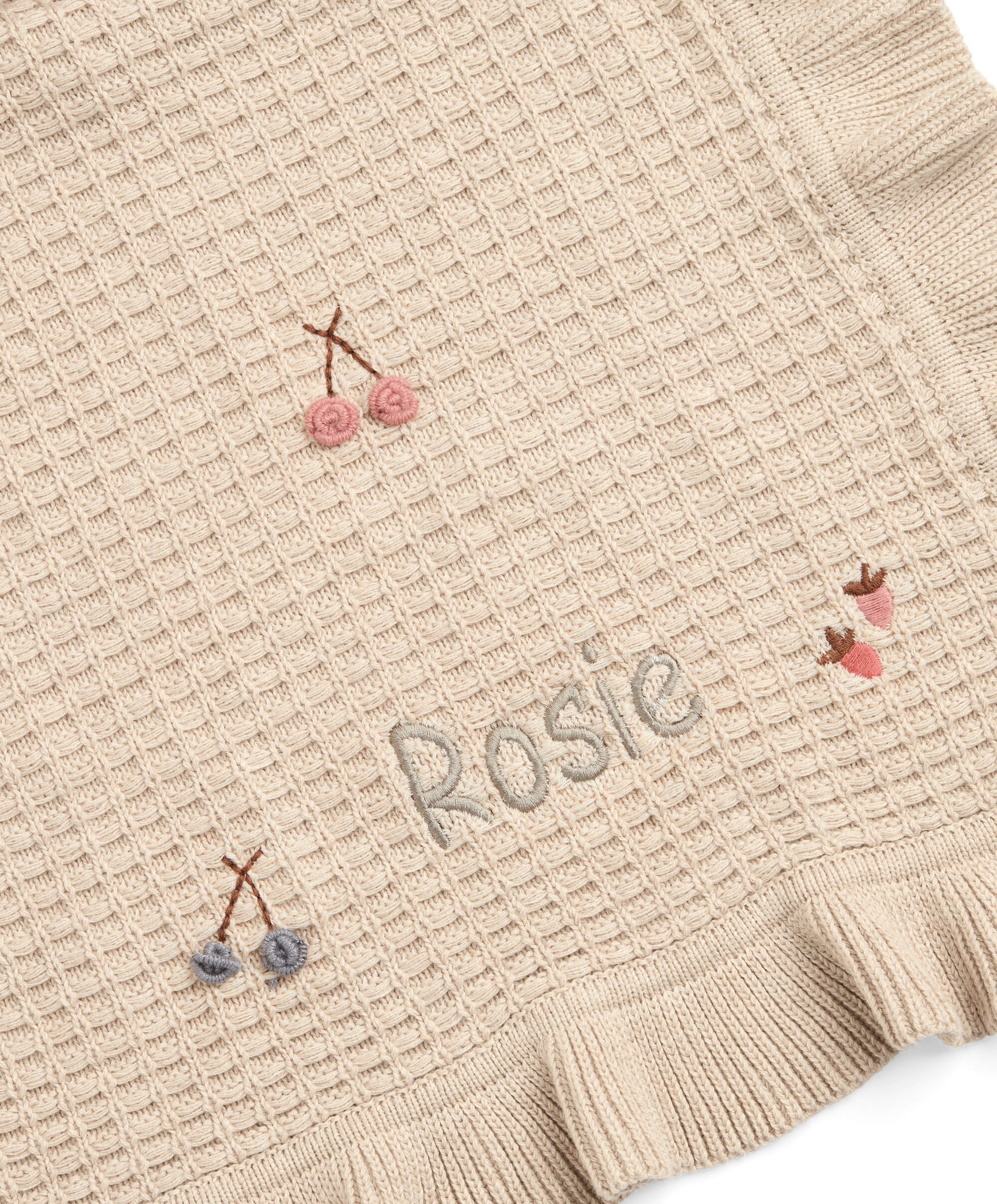 Knitted Blanket - Berry Frill image number 6