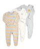 3 Pack of  Shapes Sleepsuits image number 1