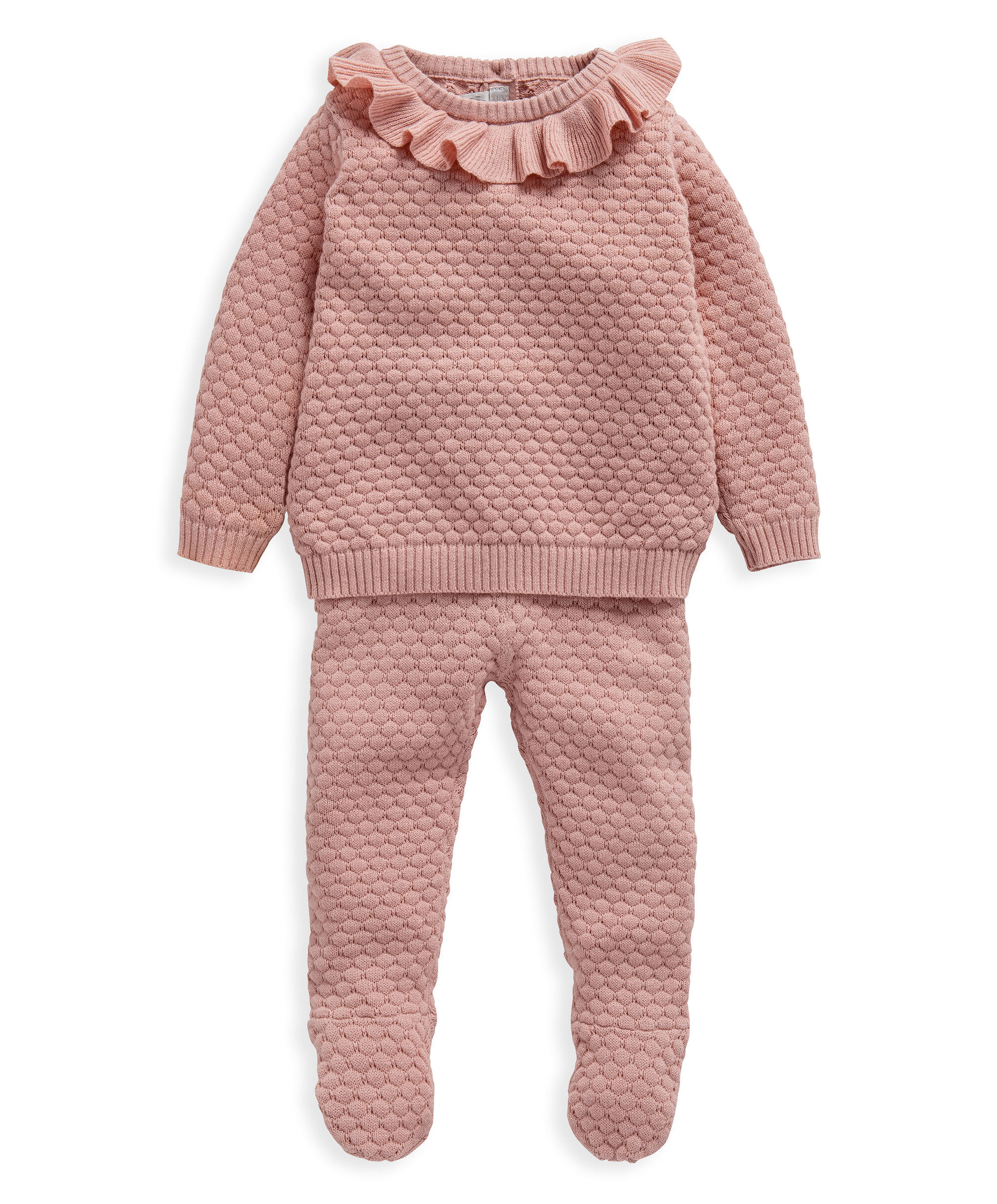 Pink Knitted 2 Piece Set image number 1