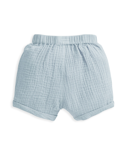 Blue Crinkle Shorts image number 3