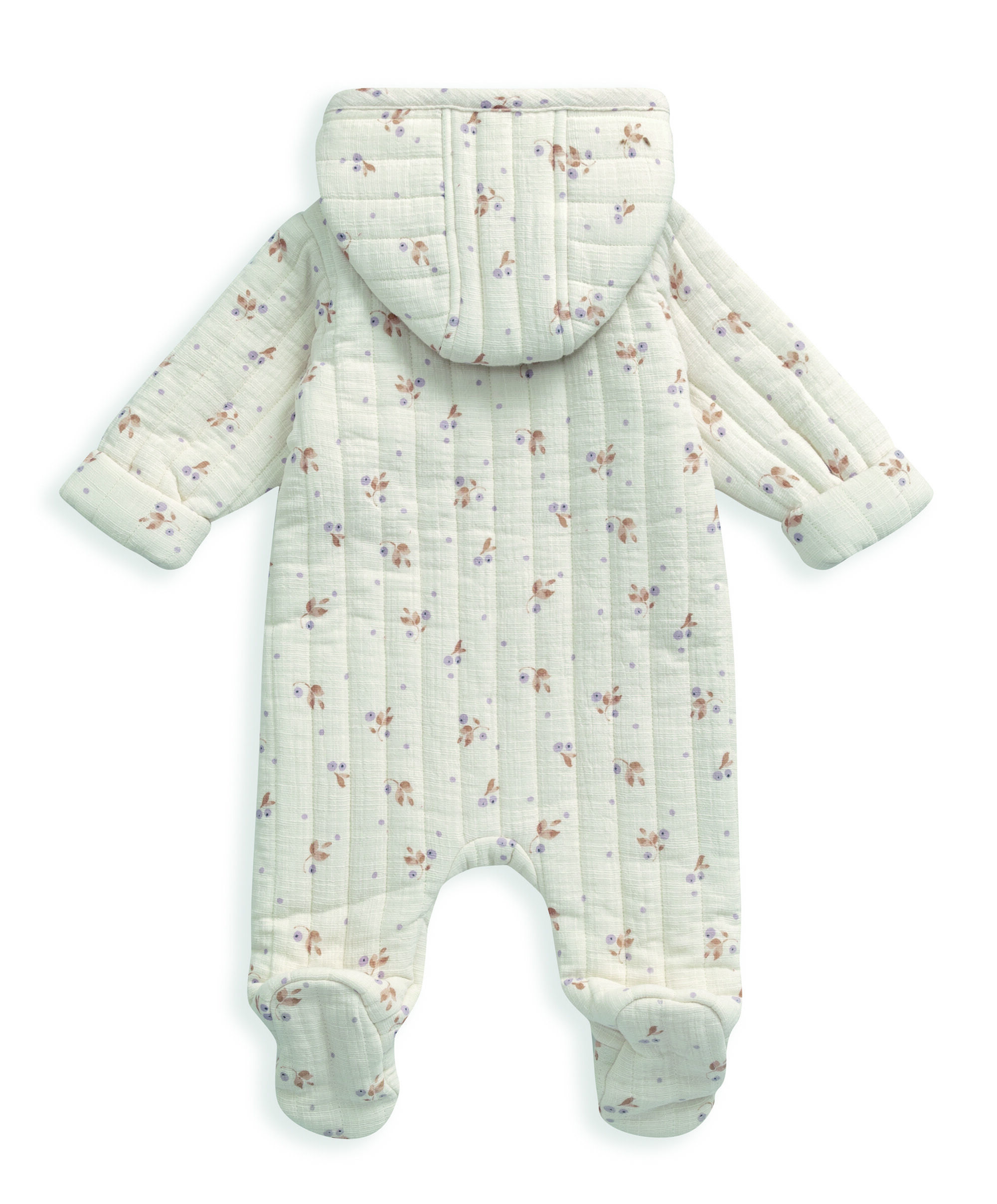 Berry Floral All Over Print Pramsuit image number 3