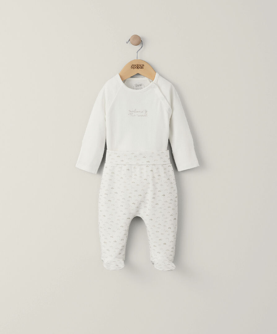 2 piece Welcome To The World Top & Cloud Legging Set