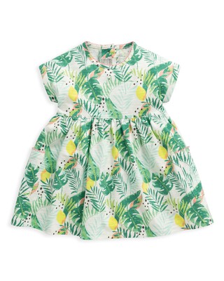 Tropical Jersey Print Dress