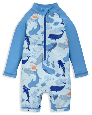 Whale Print Rash Suit