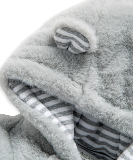Grey Faux Fur Pramsuit image number 3