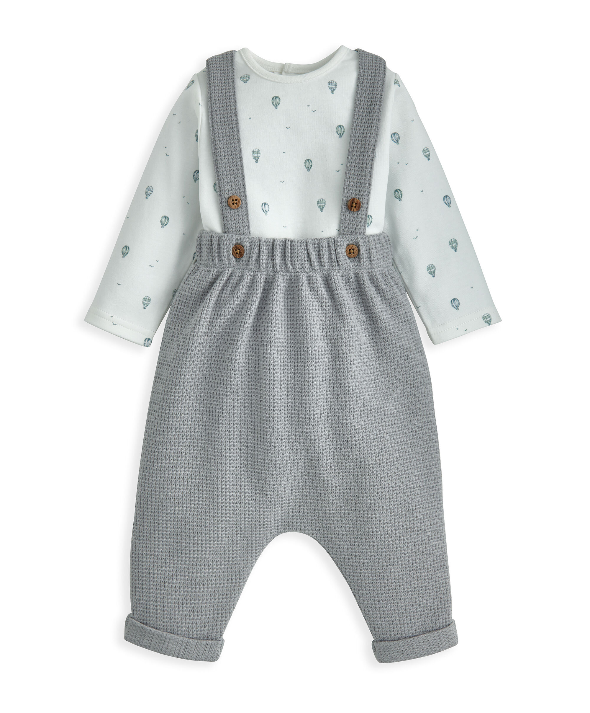 2 Piece Blue Dungaree Set image number 2