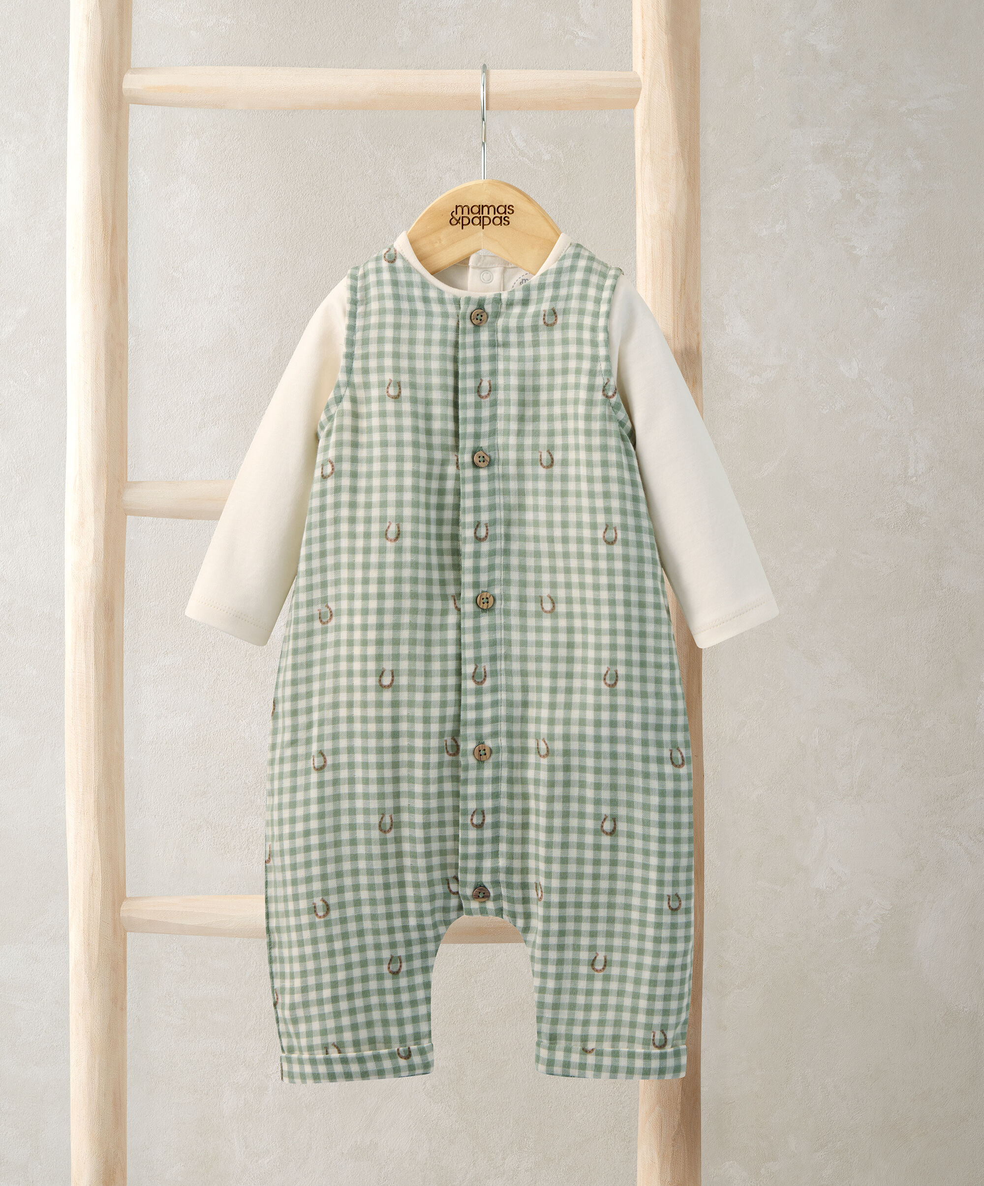 Gingham Romper & Bodysuit image number 3