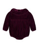 Berry Velour Frill Romper image number 1