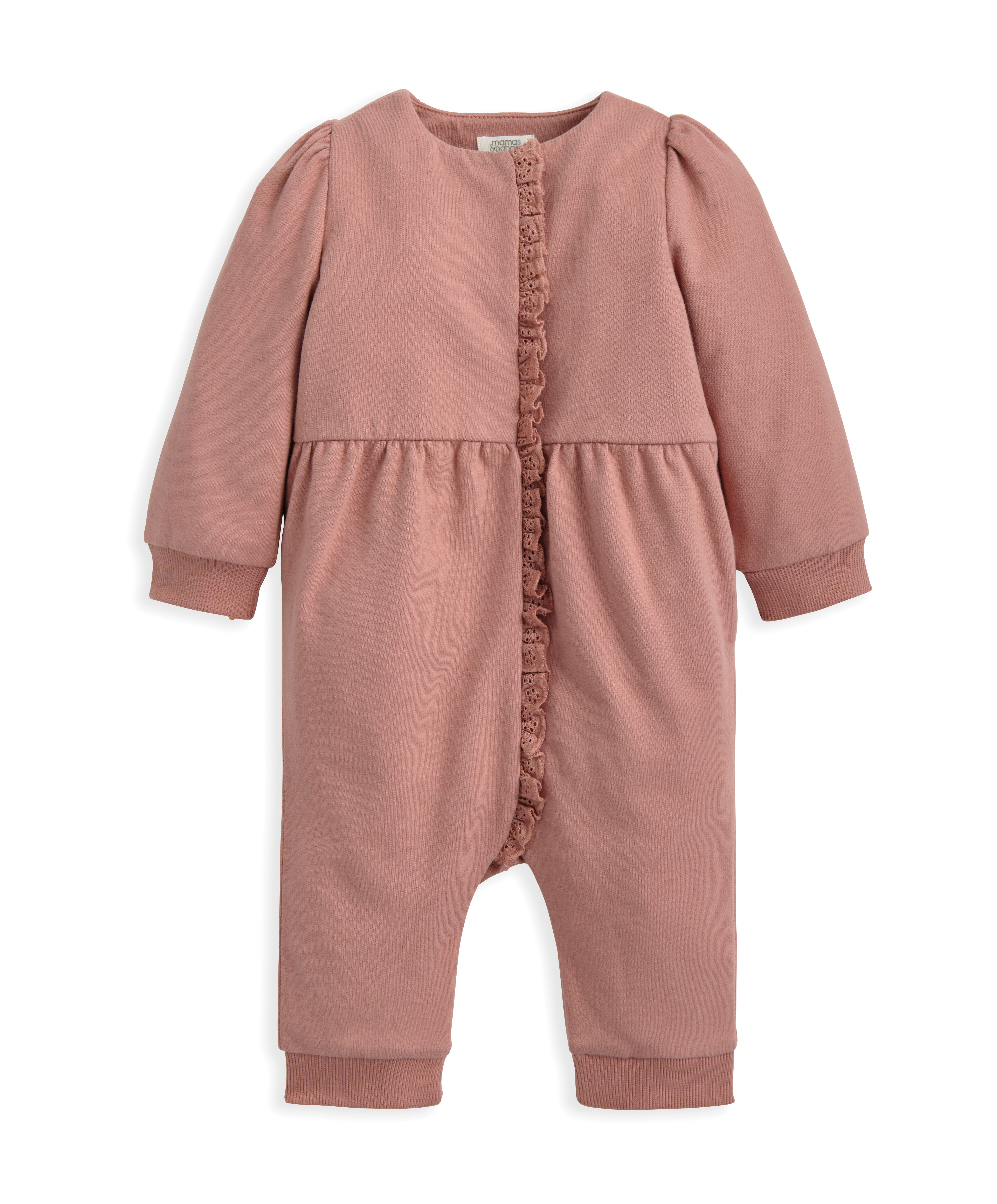 Lace Trim Romper - Pink image number 2