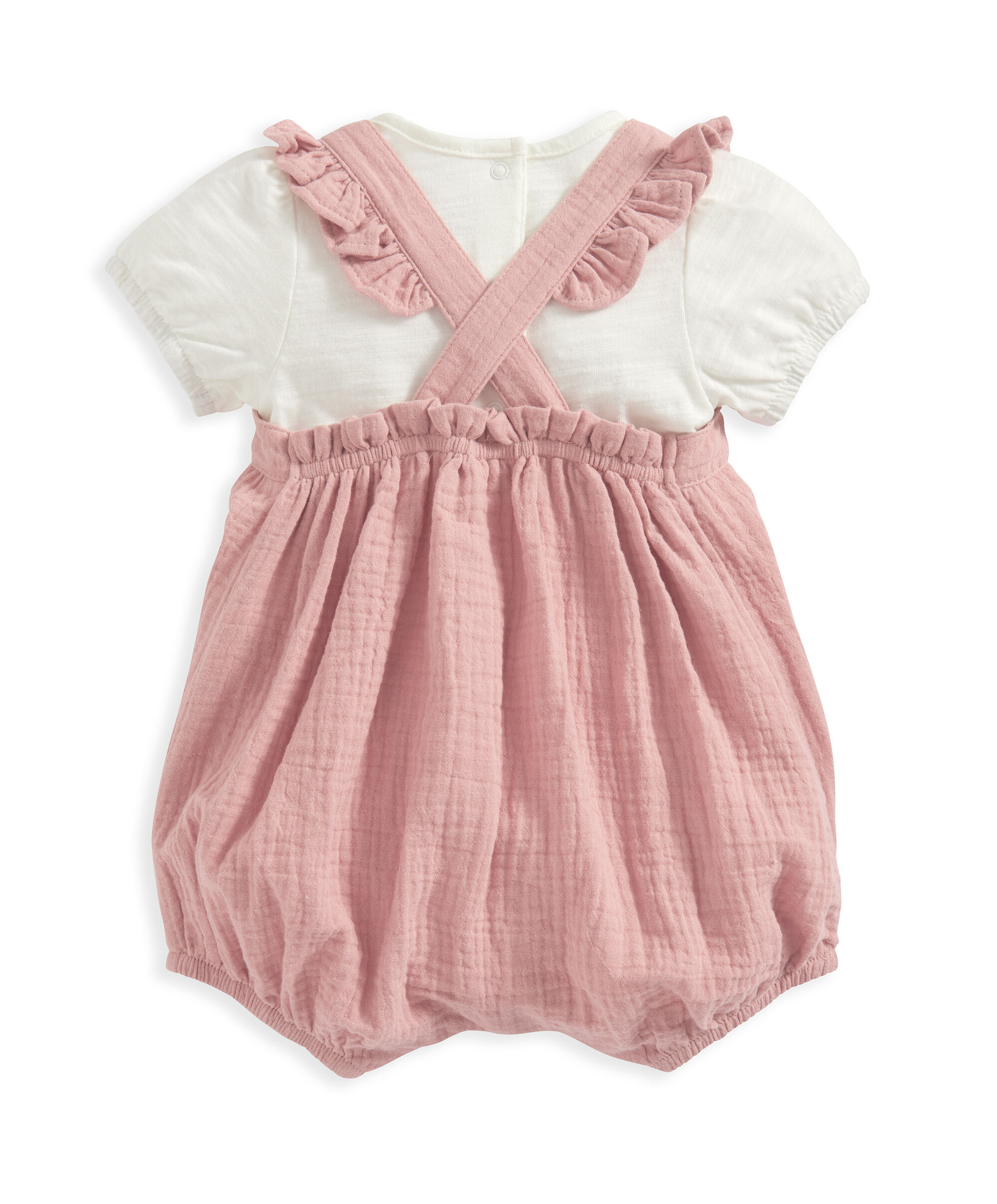 Pink Embroidered Shortie Set - 2 Piece Set image number 3