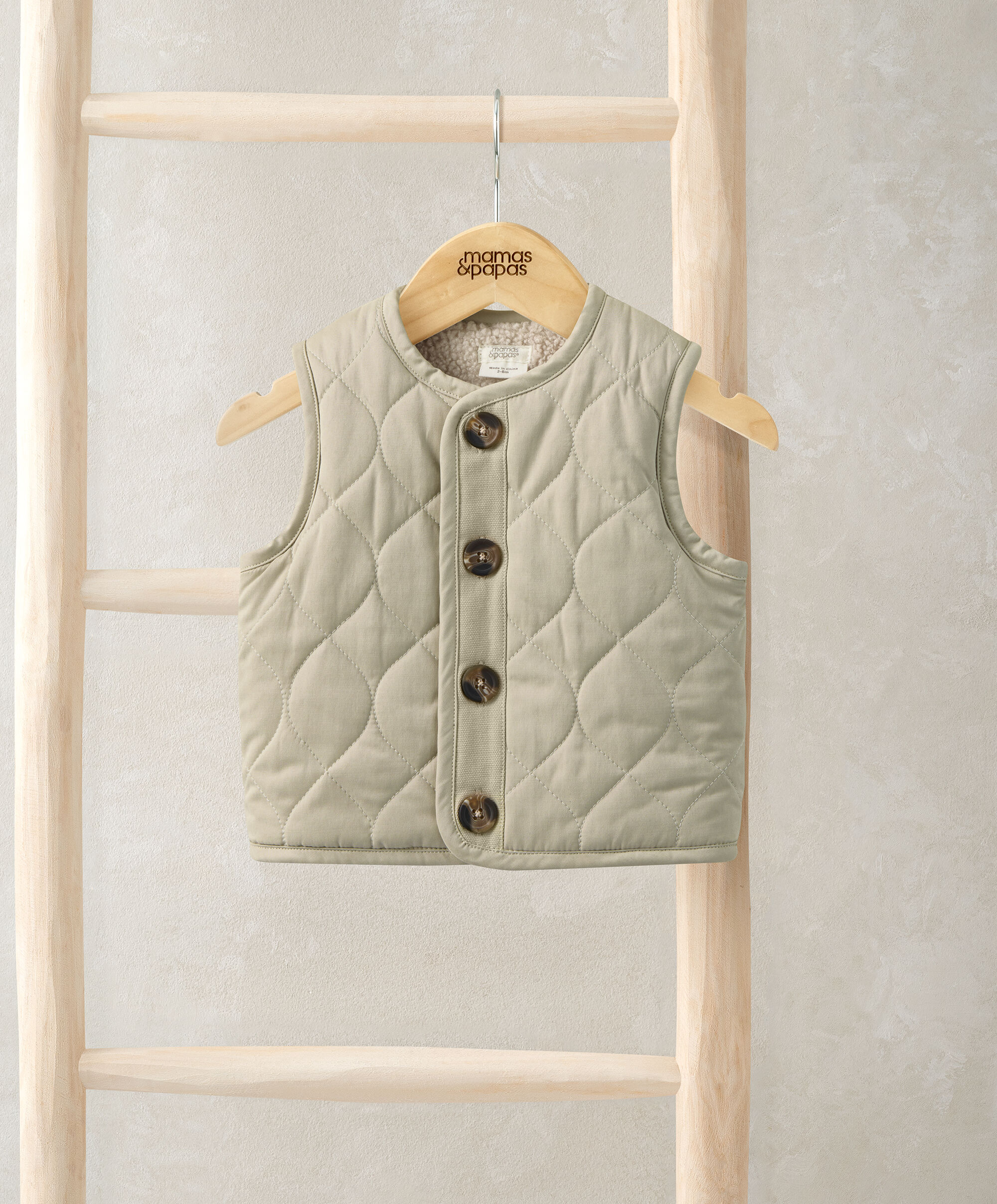 Quilted Gilet - Beige image number 2