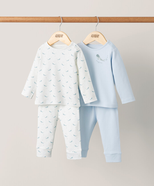 Whale Jersery PJs (Set of 2) - Blue image number 1