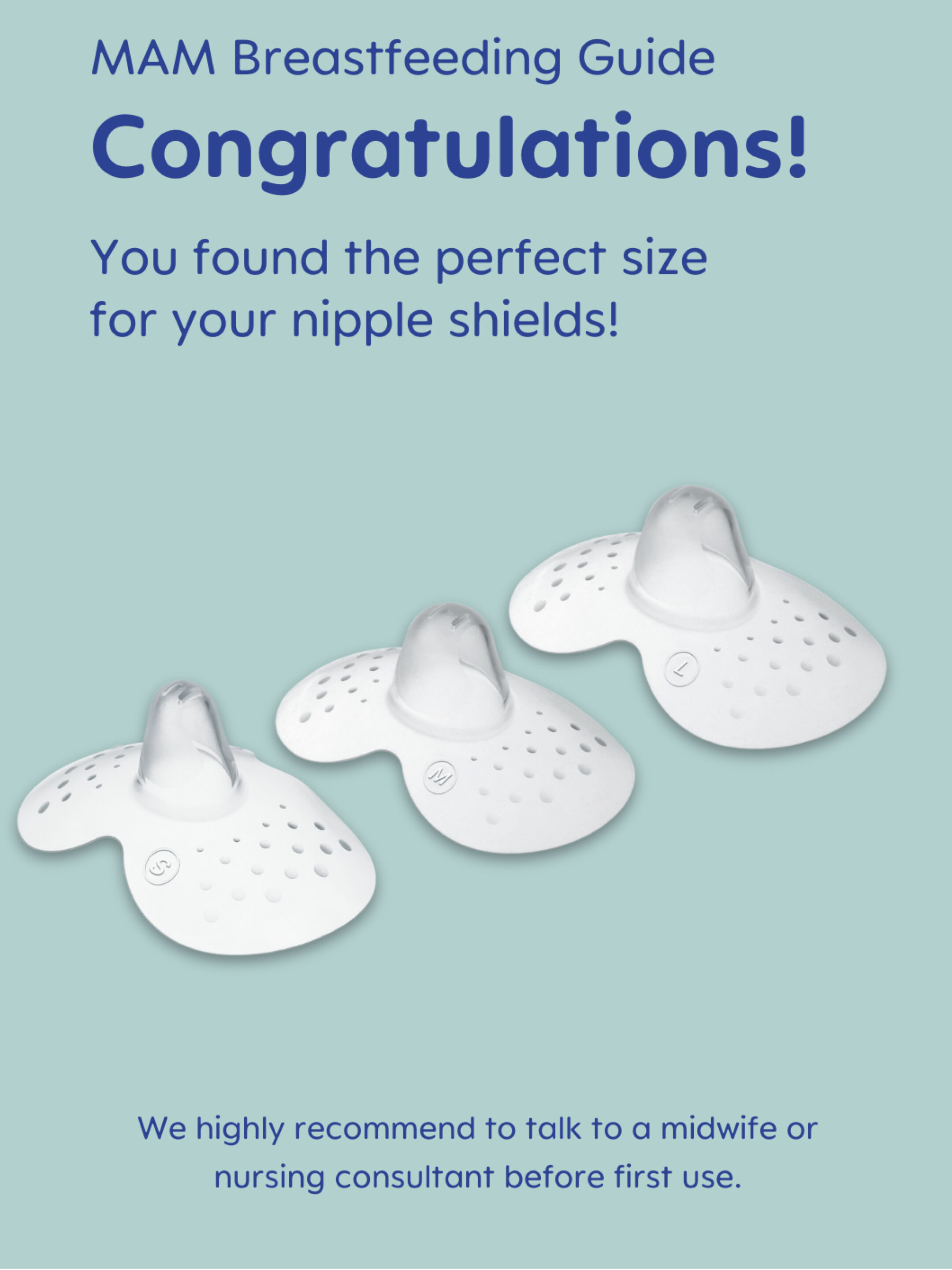 Mam Baby Nipple Shield  Breastfeeding - 0 M+ | Clear  Clear  - Size- M | Pack of 3 image number 2