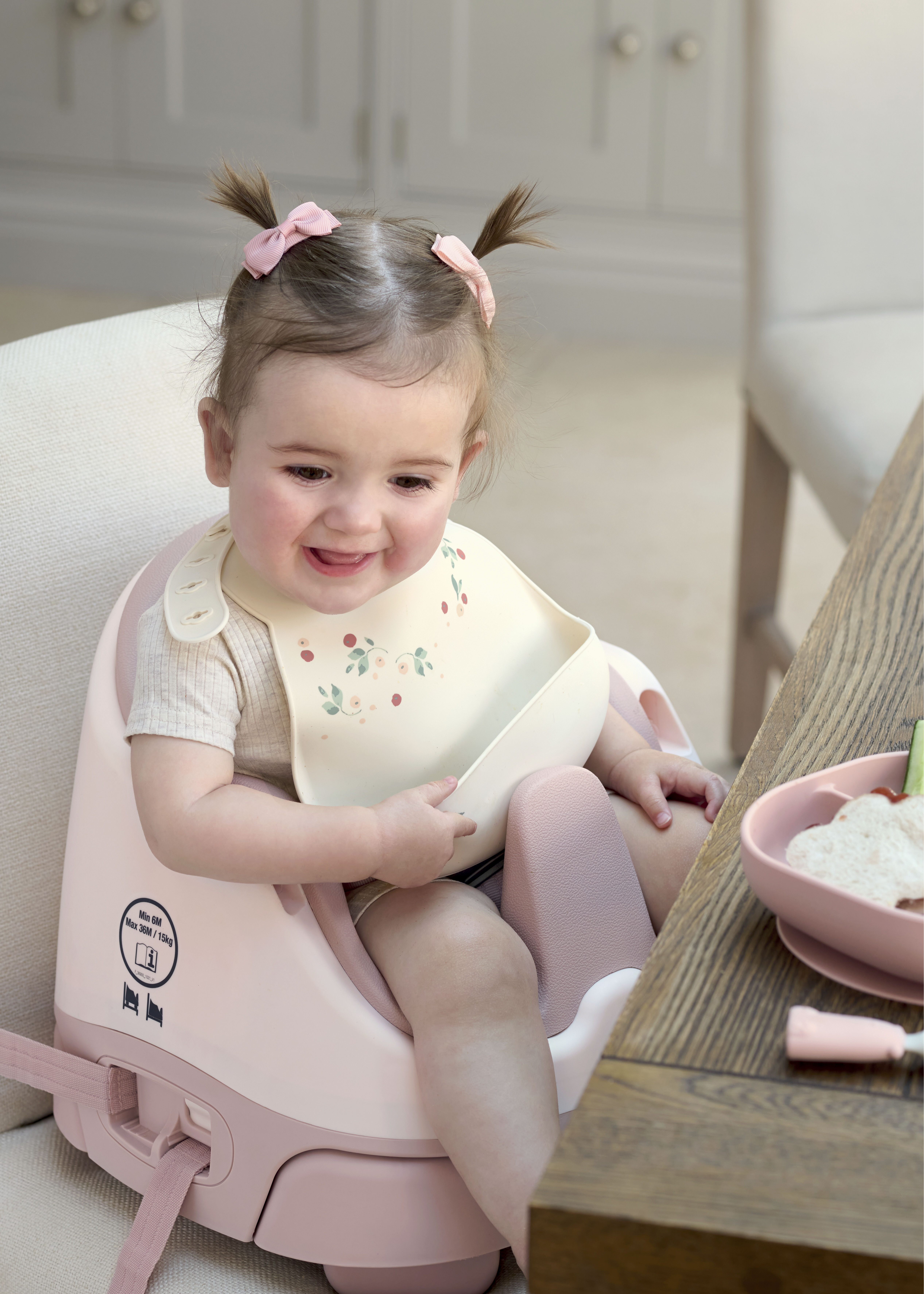 Silicone Bibs (Pack of 2) - Floral Berry image number 3