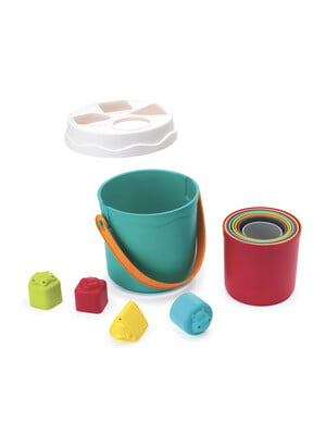 Infantino Shape Sorting Stack N' Nest Buckets - 10 Pieces