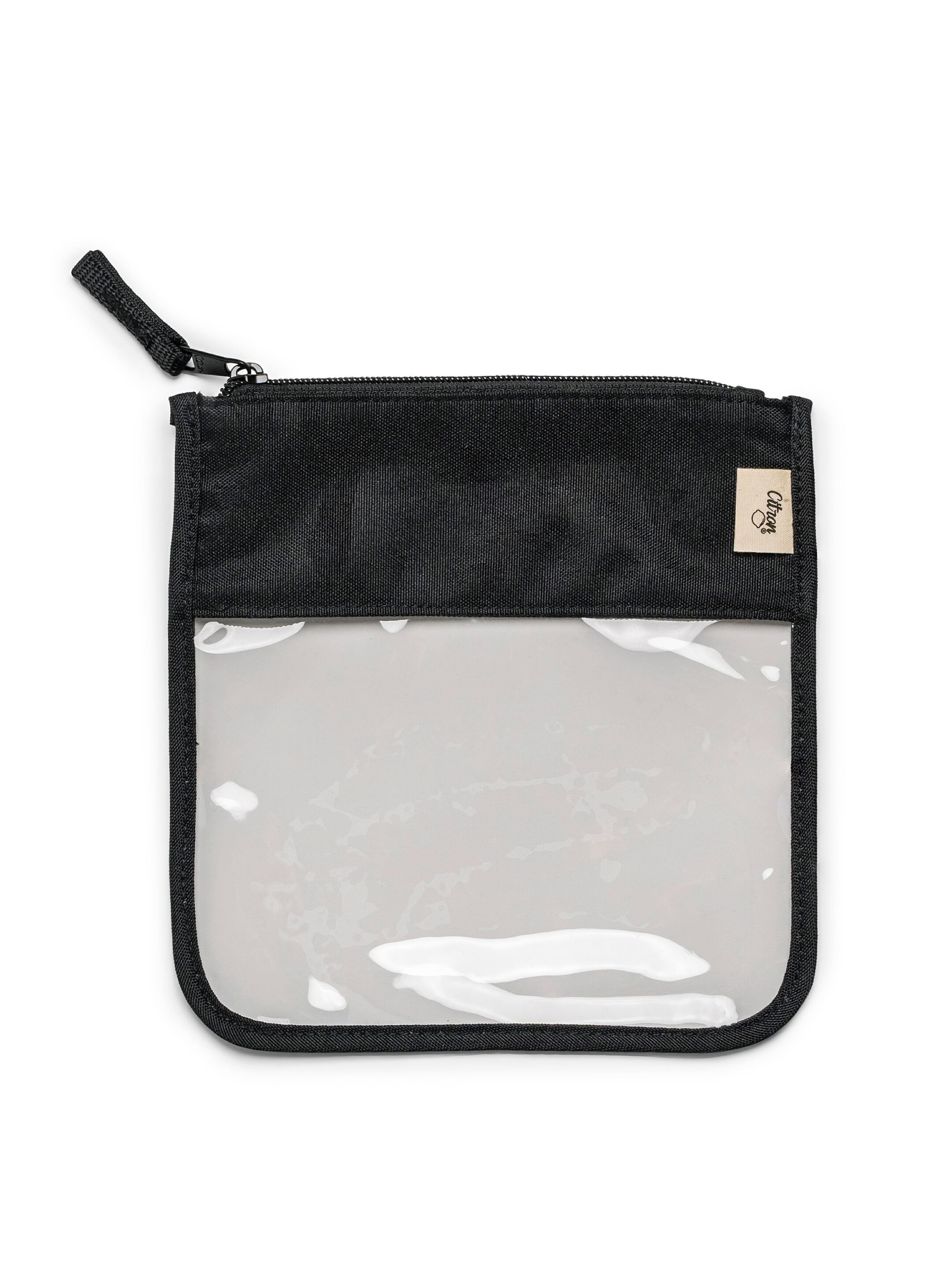 Clear Zipper Pouch Small - Black