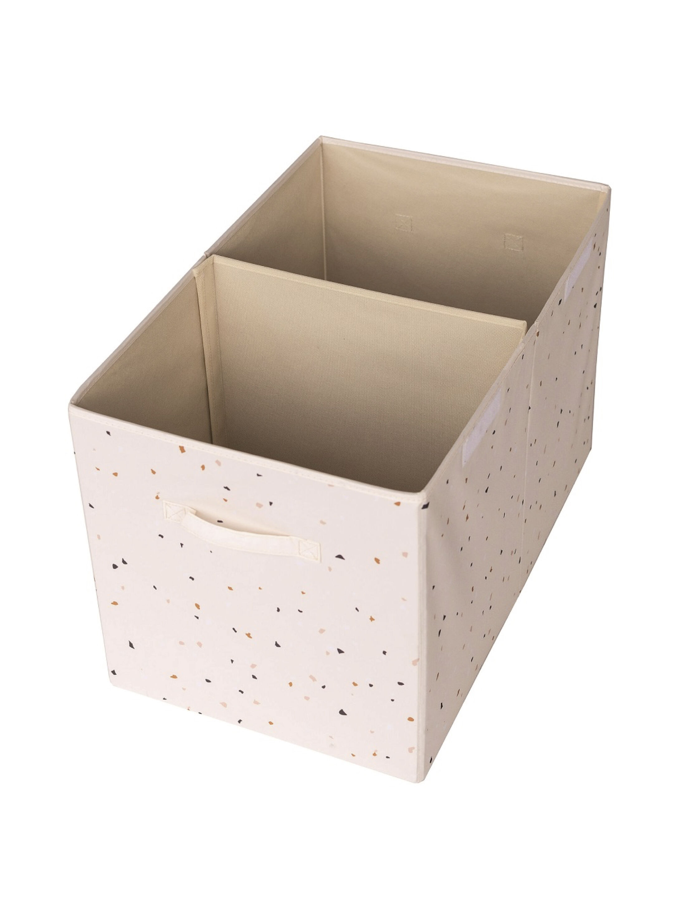 3 Sprouts Recycled Fabric Folding Toy Chest - Terrazzo Cream image number 2