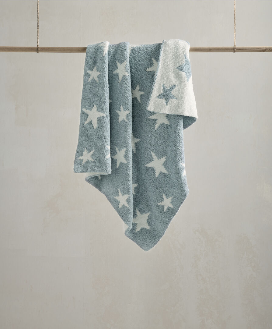 Chenille Blanket - Blue Star image number 1